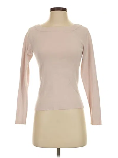 Pre-owned Ann Taylor Loft Long Sleeve Top Tan Boatneck Tops