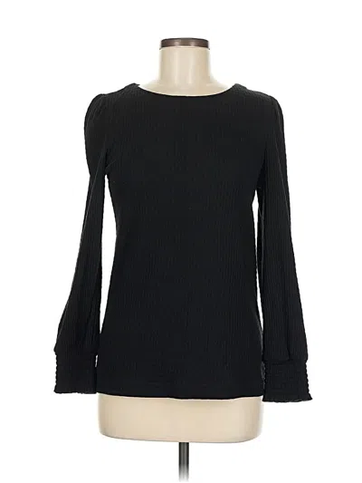 Pre-owned Ann Taylor Loft Long Sleeve T-shirt In Black