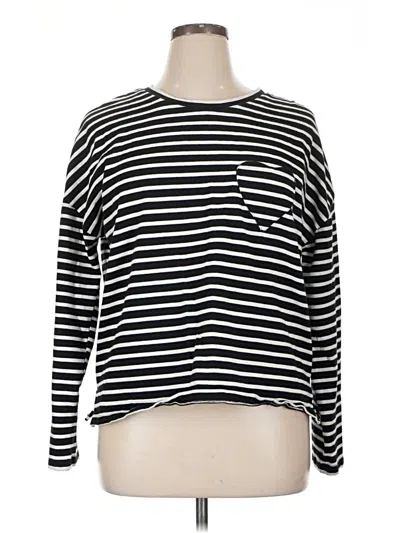 Pre-owned Ann Taylor Loft Long Sleeve T-shirt In Black