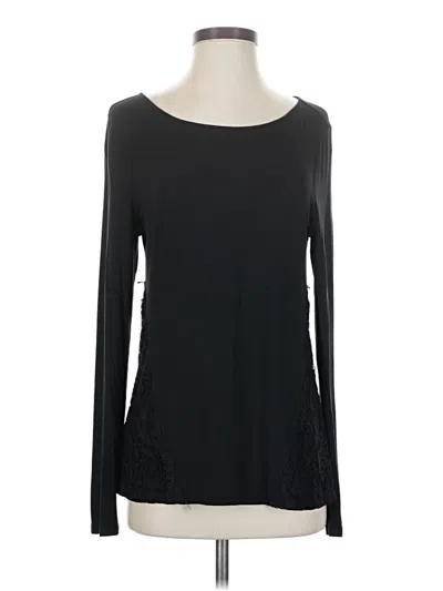 Pre-owned Ann Taylor Loft Long Sleeve T-shirt In Black