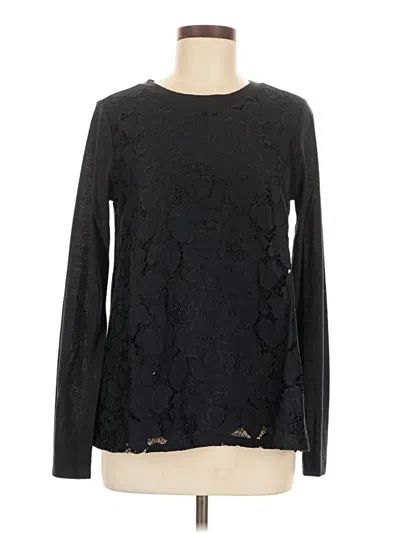 Pre-owned Ann Taylor Loft Long Sleeve T-shirt In Black