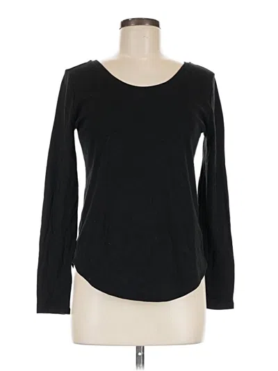 Pre-owned Ann Taylor Loft Long Sleeve T-shirt In Black