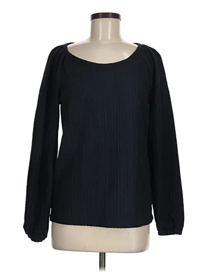 Pre-owned Ann Taylor Loft Long Sleeve T-shirt In Black