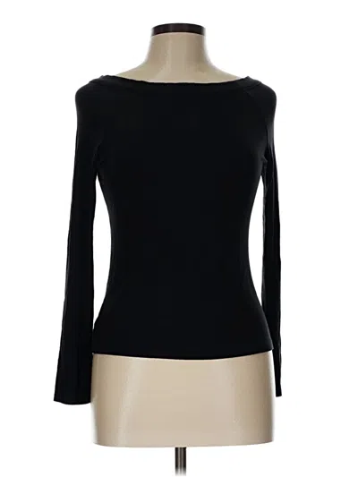 Pre-owned Ann Taylor Loft Long Sleeve T-shirt In Black