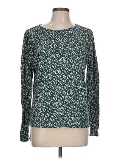 Pre-owned Ann Taylor Loft Long Sleeve T-shirt In Blue