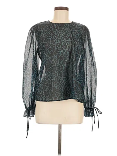 Pre-owned Ann Taylor Loft Long Sleeve T-shirt In Blue