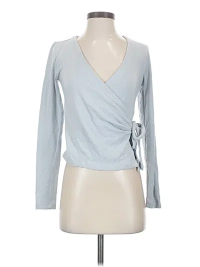 Pre-owned Ann Taylor Loft Long Sleeve T-shirt In Blue