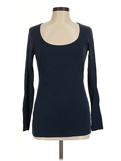 Pre-owned Ann Taylor Loft Long Sleeve T-shirt In Blue