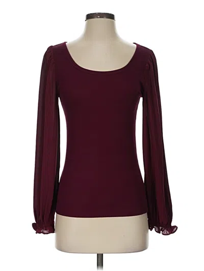 Ann Taylor Loft Long Sleeve T-shirt In Burgundy