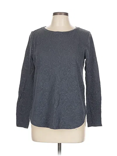 Pre-owned Ann Taylor Loft Long Sleeve T-shirt In Gray