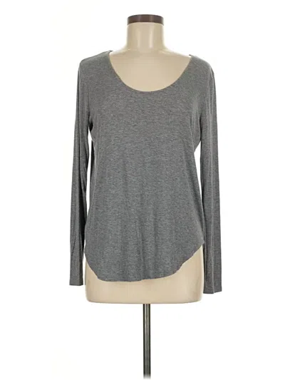 Pre-owned Ann Taylor Loft Long Sleeve T-shirt In Gray