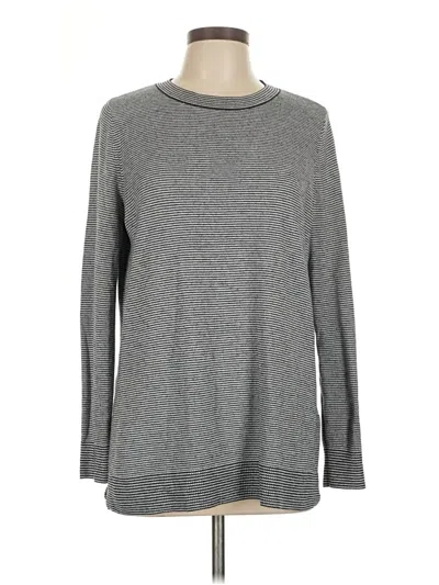 Pre-owned Ann Taylor Loft Long Sleeve T-shirt In Gray