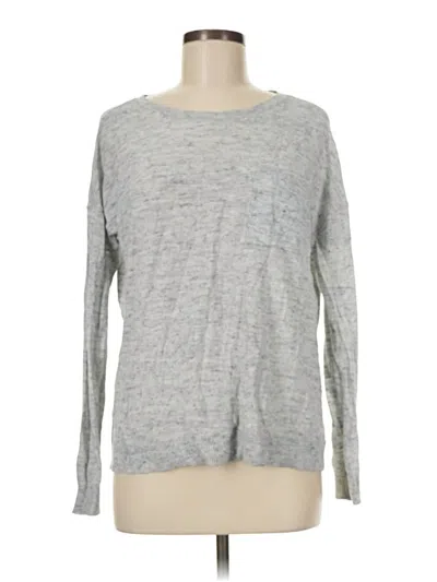 Pre-owned Ann Taylor Loft Long Sleeve T-shirt In Gray