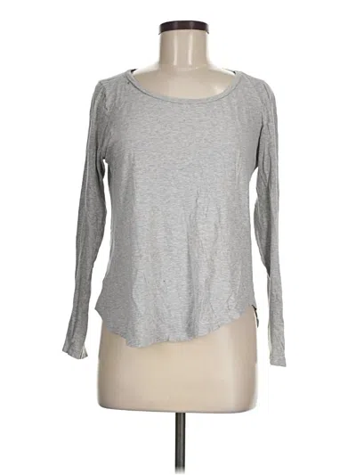 Pre-owned Ann Taylor Loft Long Sleeve T-shirt In Gray