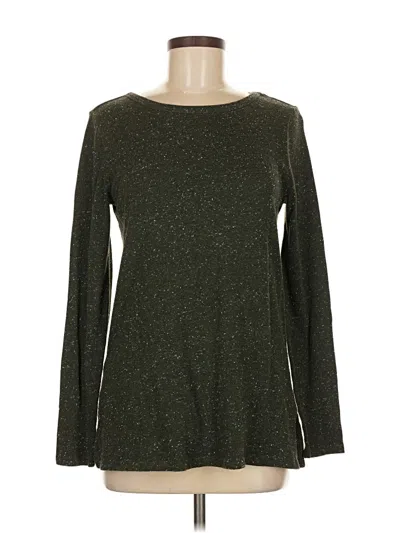 Pre-owned Ann Taylor Loft Long Sleeve T-shirt In Green