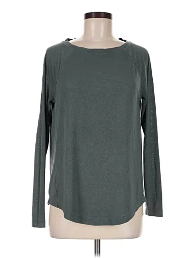 Pre-owned Ann Taylor Loft Long Sleeve T-shirt In Green