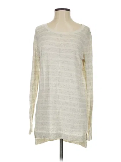 Pre-owned Ann Taylor Loft Long Sleeve T-shirt In Ivory