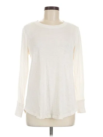 Ann Taylor Loft Long Sleeve T-shirt In Ivory
