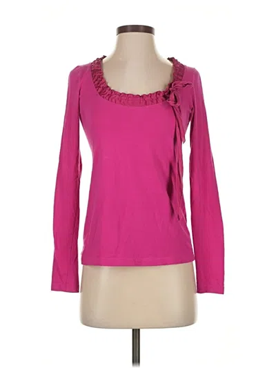 Pre-owned Ann Taylor Loft Long Sleeve T-shirt In Pink
