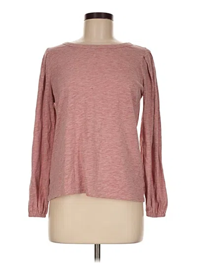 Pre-owned Ann Taylor Loft Long Sleeve T-shirt In Pink