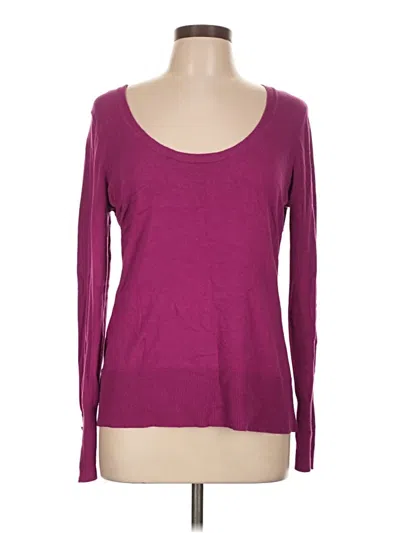 Pre-owned Ann Taylor Loft Long Sleeve T-shirt In Purple