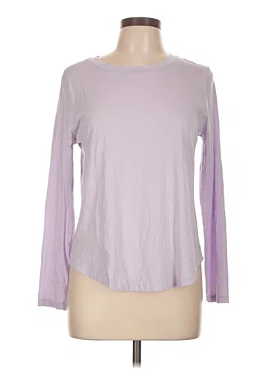 Pre-owned Ann Taylor Loft Long Sleeve T-shirt In Purple
