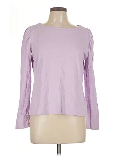 Pre-owned Ann Taylor Loft Long Sleeve T-shirt In Purple