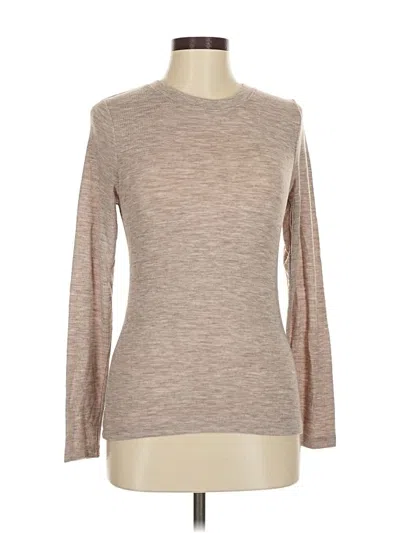 Pre-owned Ann Taylor Loft Long Sleeve T-shirt In Tan