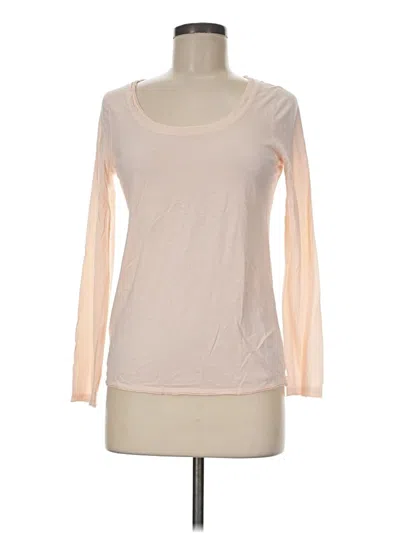 Pre-owned Ann Taylor Loft Long Sleeve T-shirt In Tan
