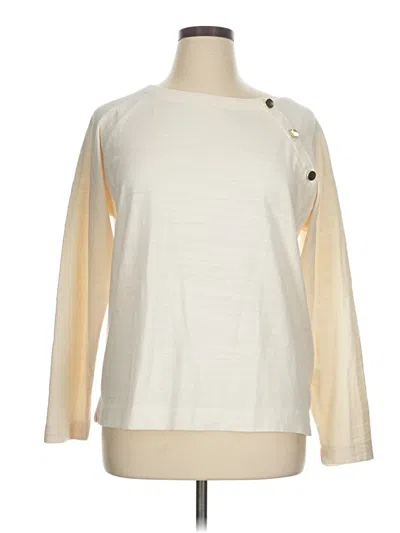 Ann Taylor Loft Long Sleeve T-shirt In White