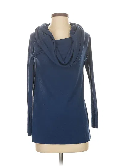 Pre-owned Ann Taylor Loft Long Sleeve Turtleneck In Blue