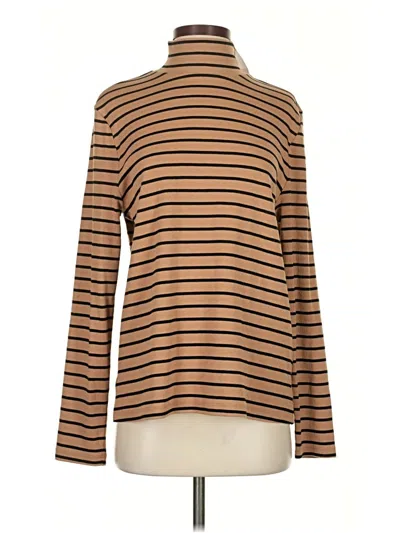 Ann Taylor Loft Long Sleeve Turtleneck In Brown