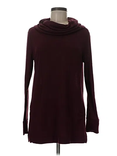 Pre-owned Ann Taylor Loft Long Sleeve Turtleneck In Burgundy