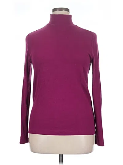 Pre-owned Ann Taylor Loft Long Sleeve Turtleneck In Purple