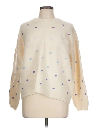 Pre-owned Ann Taylor Loft Long Sleeve Turtleneck In White