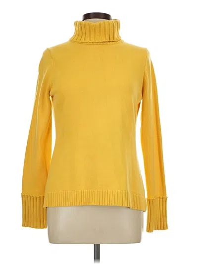 Pre-owned Ann Taylor Loft Long Sleeve Turtleneck In Yellow