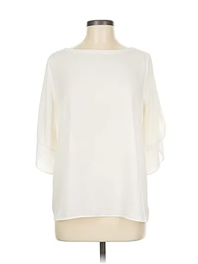 Pre-owned Ann Taylor Loft Outlet 3/4 Sleeve Blouse In White