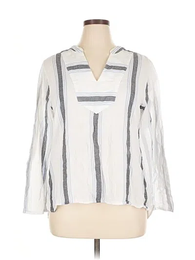 Pre-owned Ann Taylor Loft Outlet 3/4 Sleeve Blouse In White