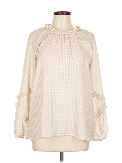 Pre-owned Ann Taylor Loft Outlet 3/4 Sleeve Blouse In White