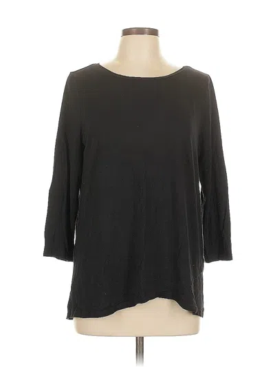 Pre-owned Ann Taylor Loft Outlet 3/4 Sleeve T-shirt In Black