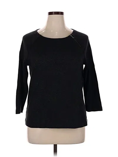 Pre-owned Ann Taylor Loft Outlet 3/4 Sleeve T-shirt In Black
