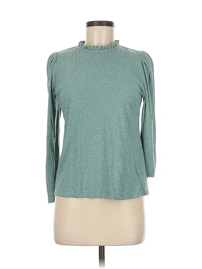 Pre-owned Ann Taylor Loft Outlet 3/4 Sleeve T-shirt In Blue