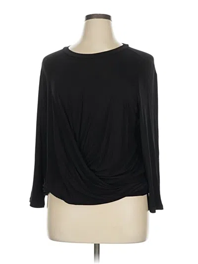 Pre-owned Ann Taylor Loft Outlet 3/4 Sleeve T-shirt In Black