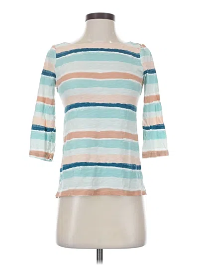 Pre-owned Ann Taylor Loft Outlet 3/4 Sleeve T-shirt In Blue