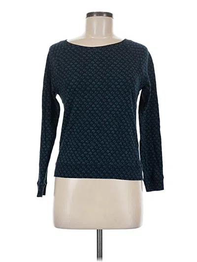 Pre-owned Ann Taylor Loft Outlet 3/4 Sleeve T-shirt In Blue