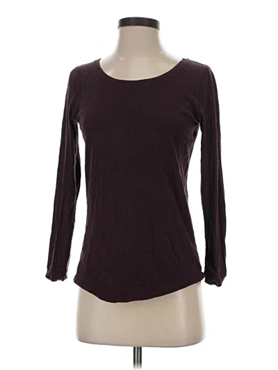 Pre-owned Ann Taylor Loft Outlet 3/4 Sleeve T-shirt In Burgundy