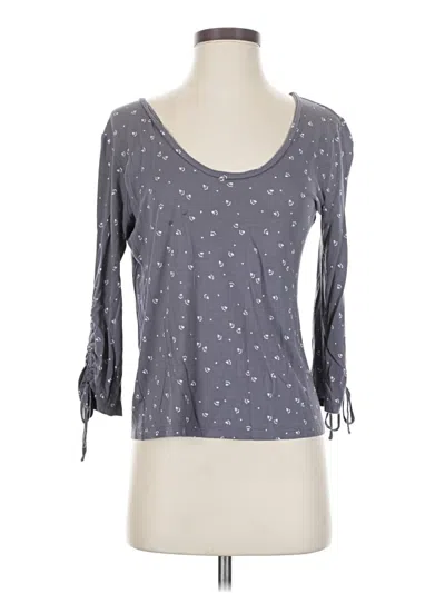 Pre-owned Ann Taylor Loft Outlet 3/4 Sleeve T-shirt In Gray