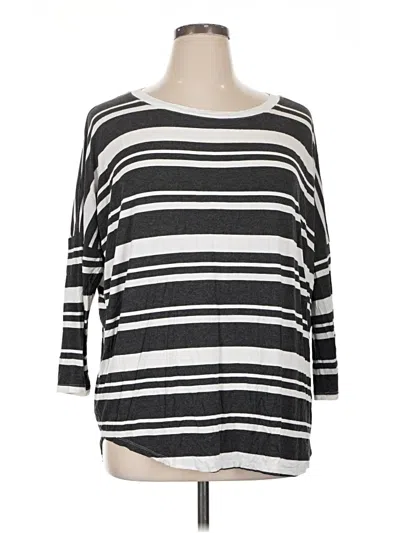 Pre-owned Ann Taylor Loft Outlet 3/4 Sleeve T-shirt In Gray