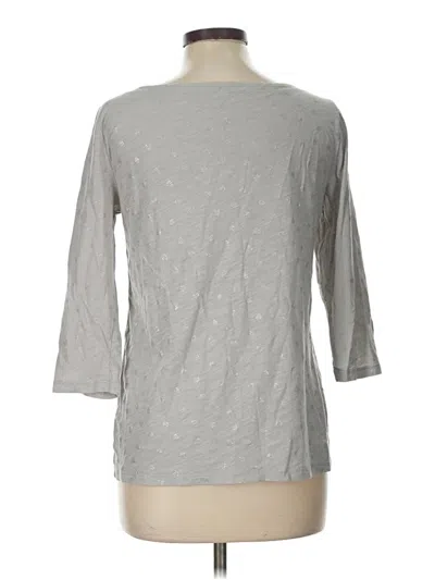 Pre-owned Ann Taylor Loft Outlet 3/4 Sleeve T-shirt In Gray
