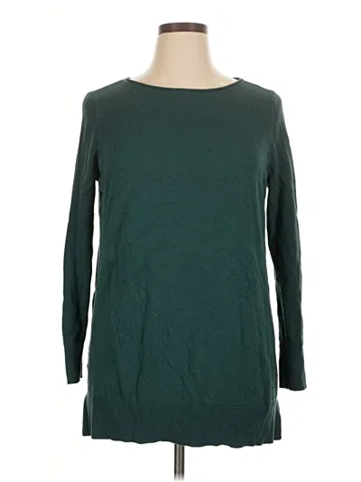 Pre-owned Ann Taylor Loft Outlet 3/4 Sleeve T-shirt In Green